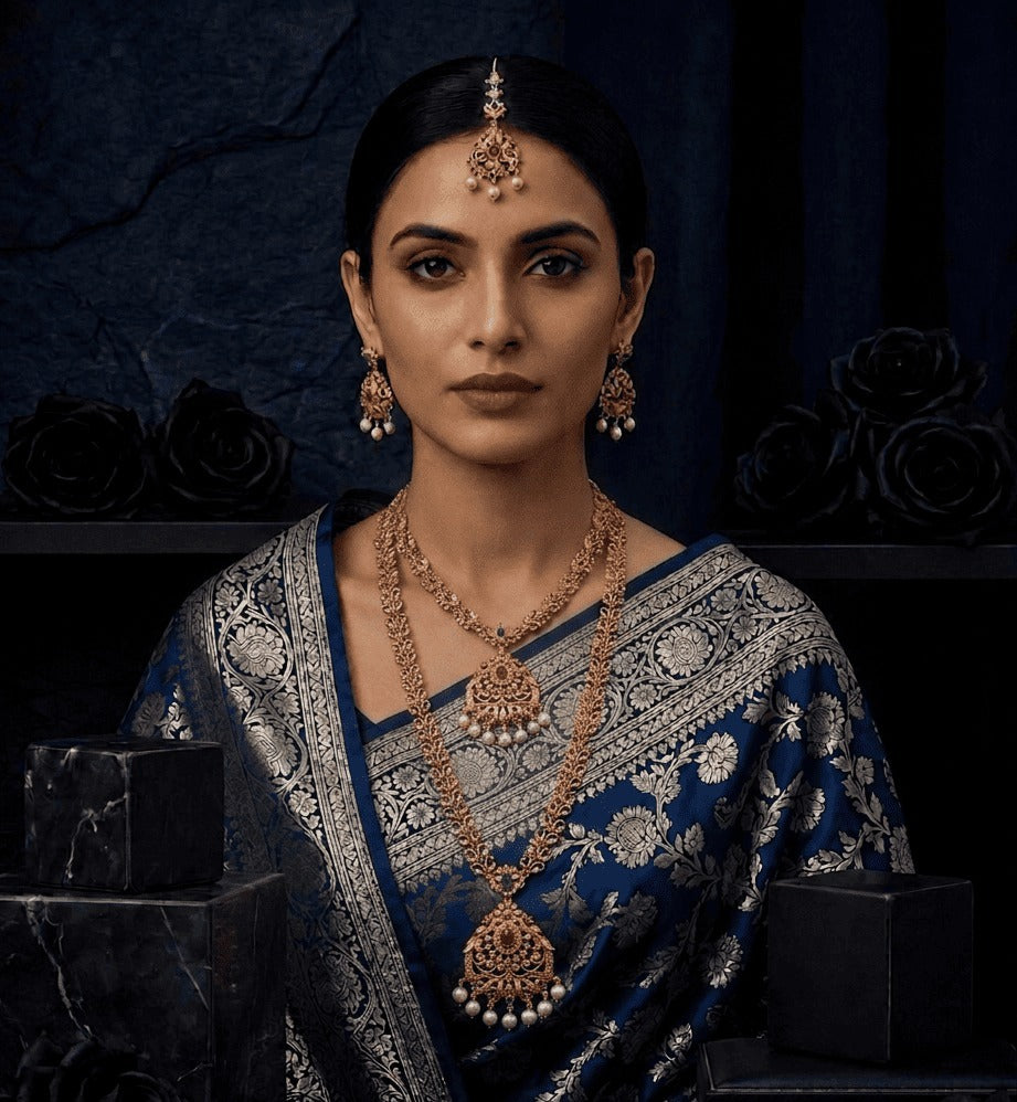 Traditional South Indian Bridal Necklace Set