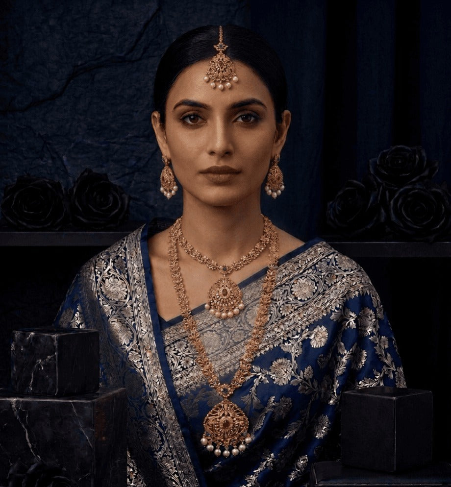 Regal South Indian Temple Jewelry Set