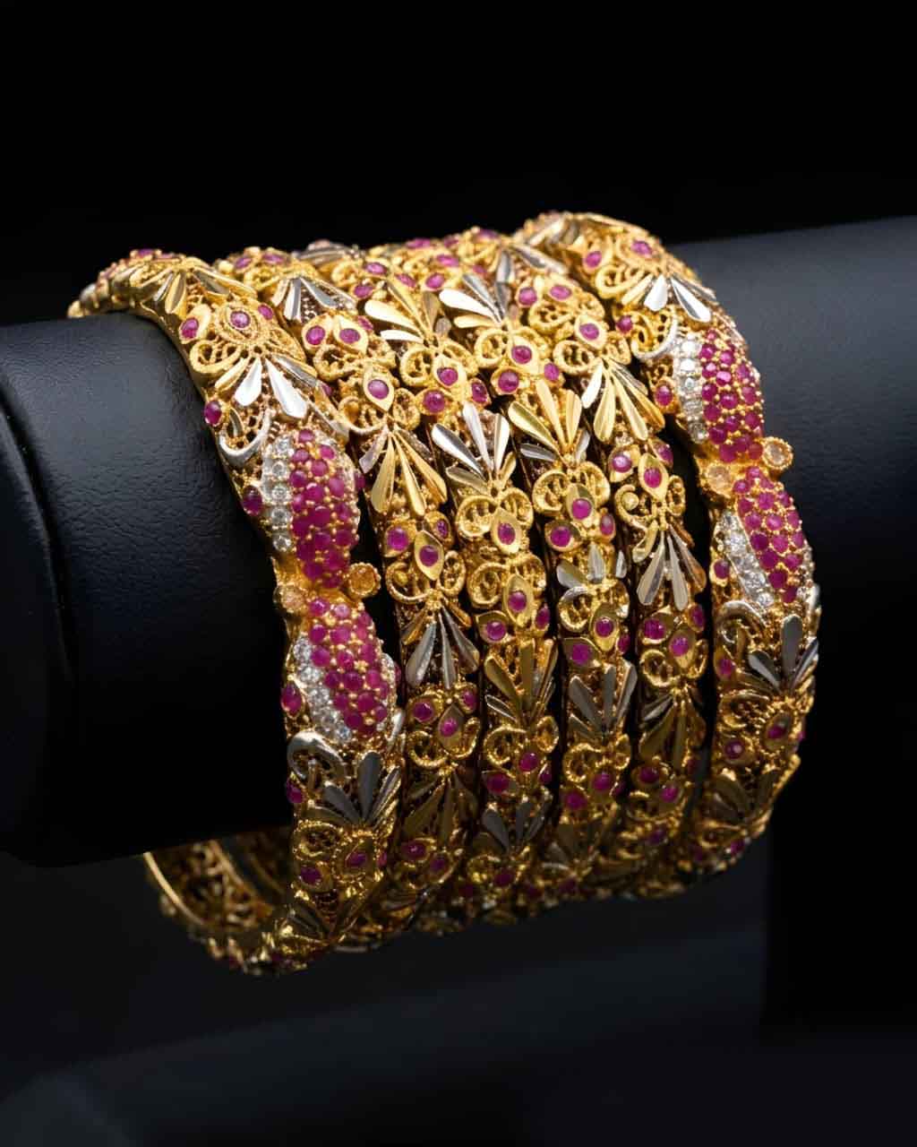 Only Pre Order 15 Days Delivery Party Wear Gold Bangles