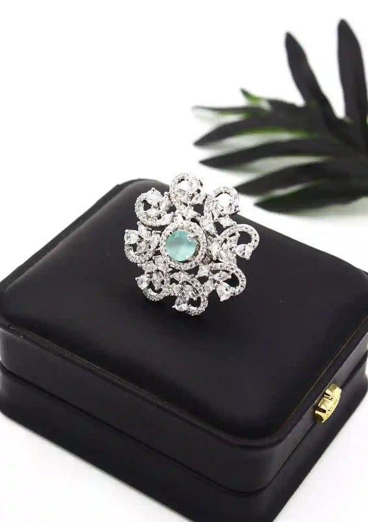 American Diamond Ring – Elegant Sparkle Ring in 7 Colors