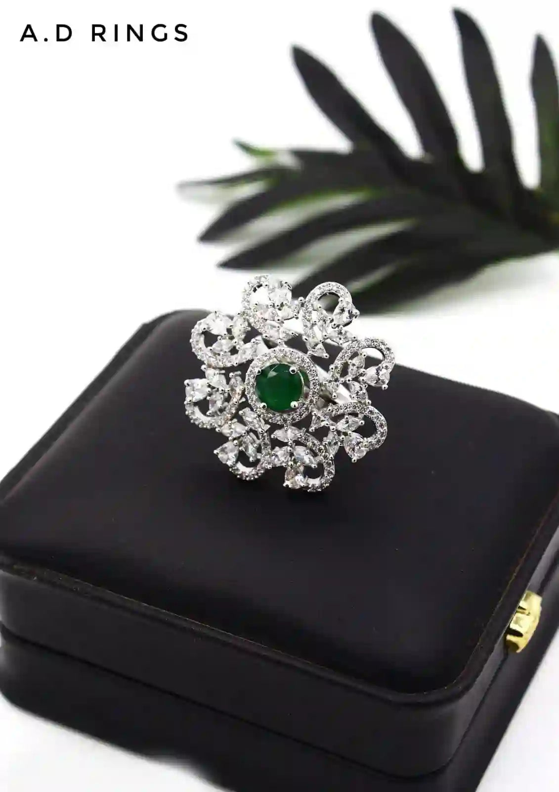 American Diamond Ring – Elegant Sparkle Ring in 7 Colors