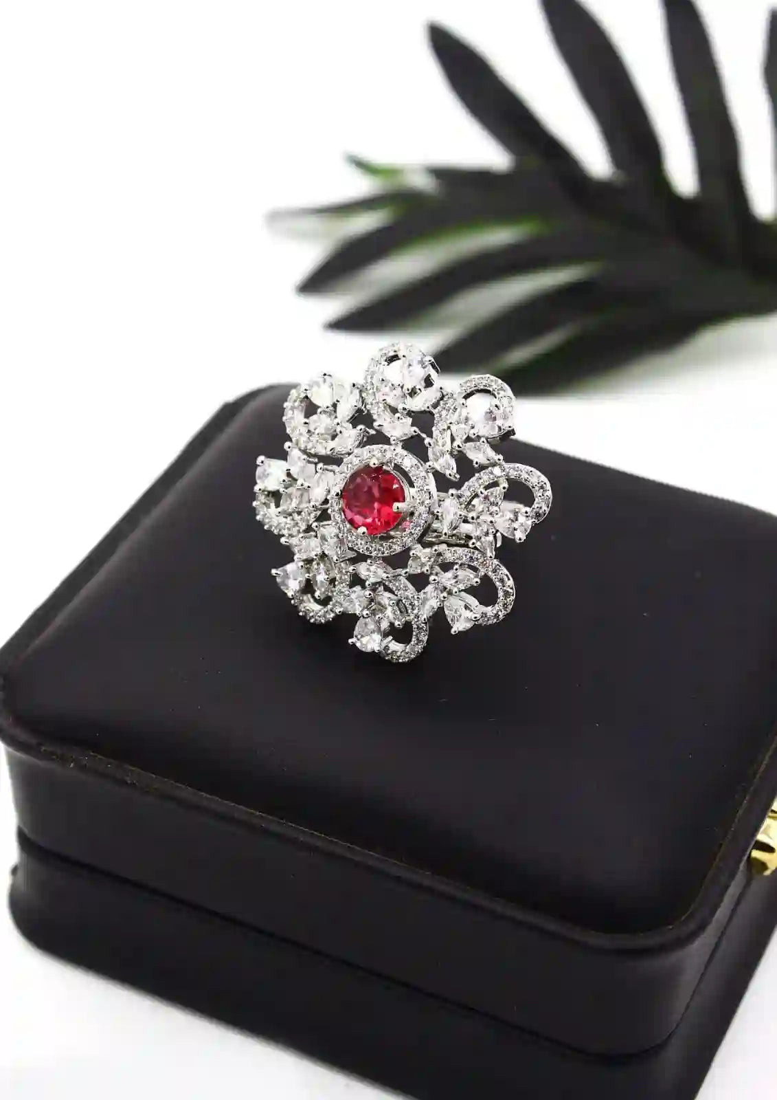 American Diamond Ring – Elegant Sparkle Ring in 7 Colors