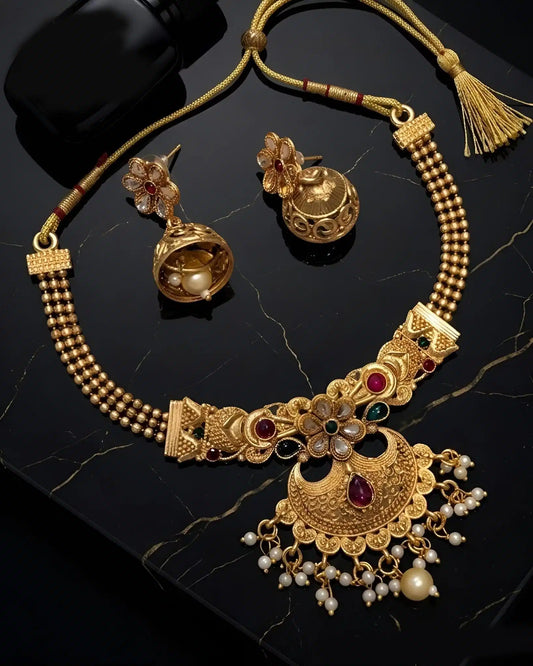 Classic Temple Necklace Set