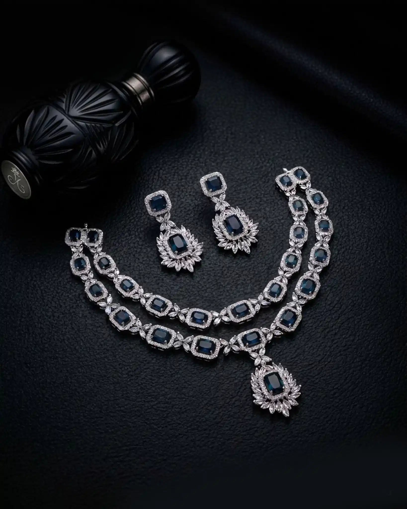 Double Layer AD Necklace Set