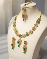 Elegant Party Wear Necklace Earrings and Tikka Set for Women