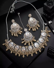 Silver Sparkle Necklace Set