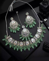 Silver Sparkle Necklace Set
