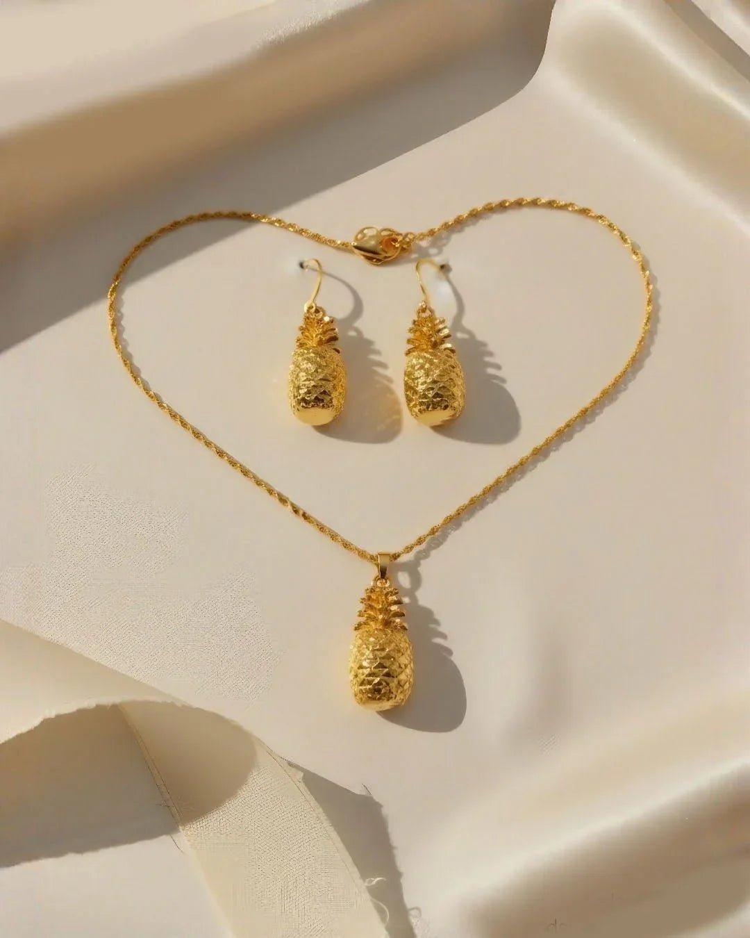 Gold Locket Jewelry Set – Necklace & Earrings Combo - Gram