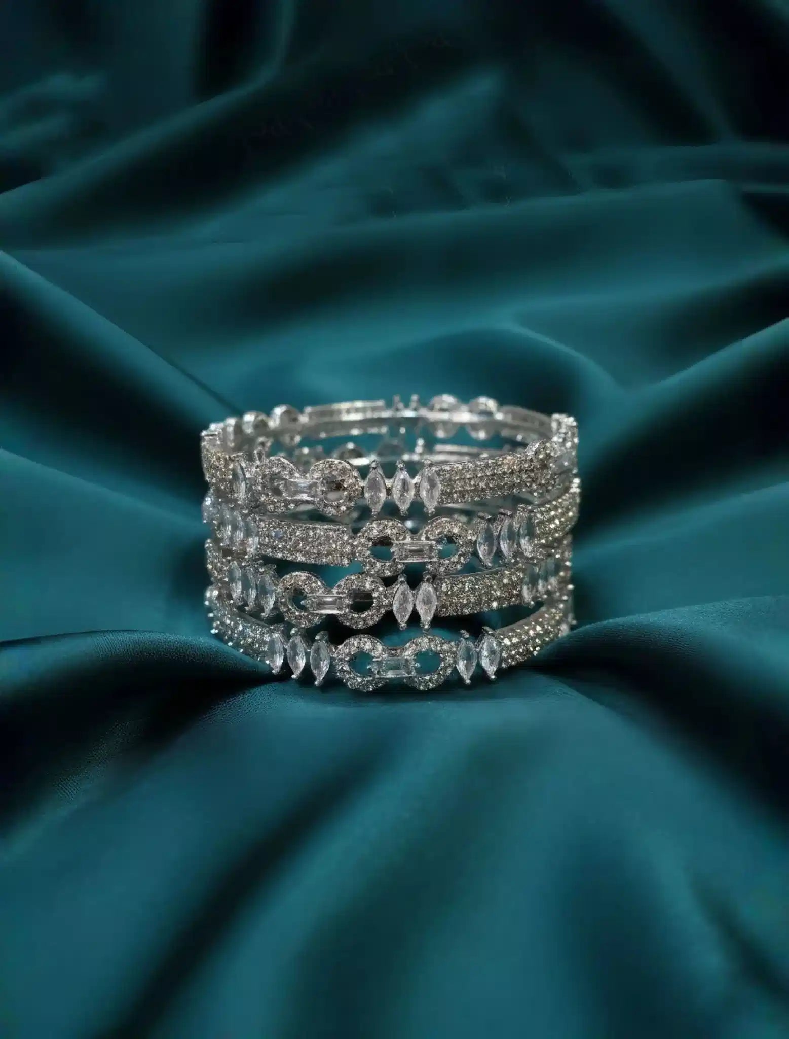 Gold Plated Stone Bangles Set Premium Designer Party Wear Bangles for Women