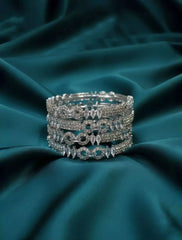 Gold Plated Stone Bangles Set Premium Designer Party Wear Bangles for Women