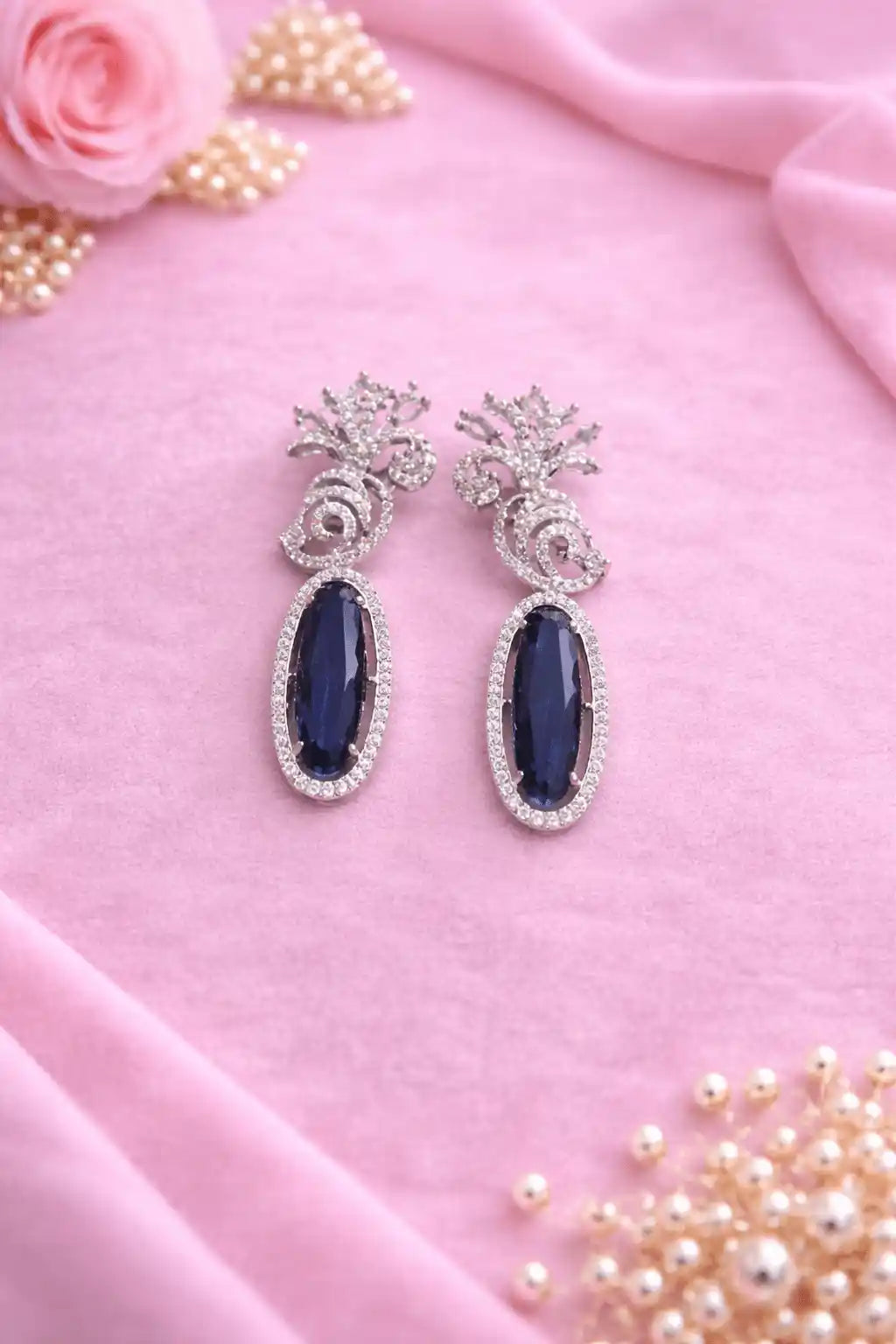 Luxury Crystal Drop Earrings | Elegant Statement Party Wear Earrings for Women