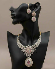 Luxury Designer Bridal Necklace Earrings and Tikka Set