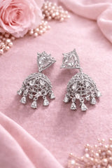Luxury Stone Bridal Jhumka | Party Wear Statement Earrings