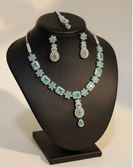 Luxury Traditional Necklace Earrings and Tikka Party Set