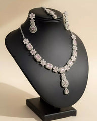 Luxury Traditional Necklace Earrings and Tikka Party Set