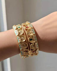 Meenakari Gold Plated Bangles Set Traditional Rajwadi Ethnic Jewelry for Women