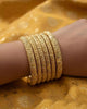 Premium Casting Gold Bangles Set – Elegant Textured Gold Plated Daily Wear Kangan