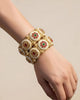 Premium Rajwadi Kundan Bridal Bangles Set – Gold Plated Kangan with Pearl & Multicolor Stones - Gram