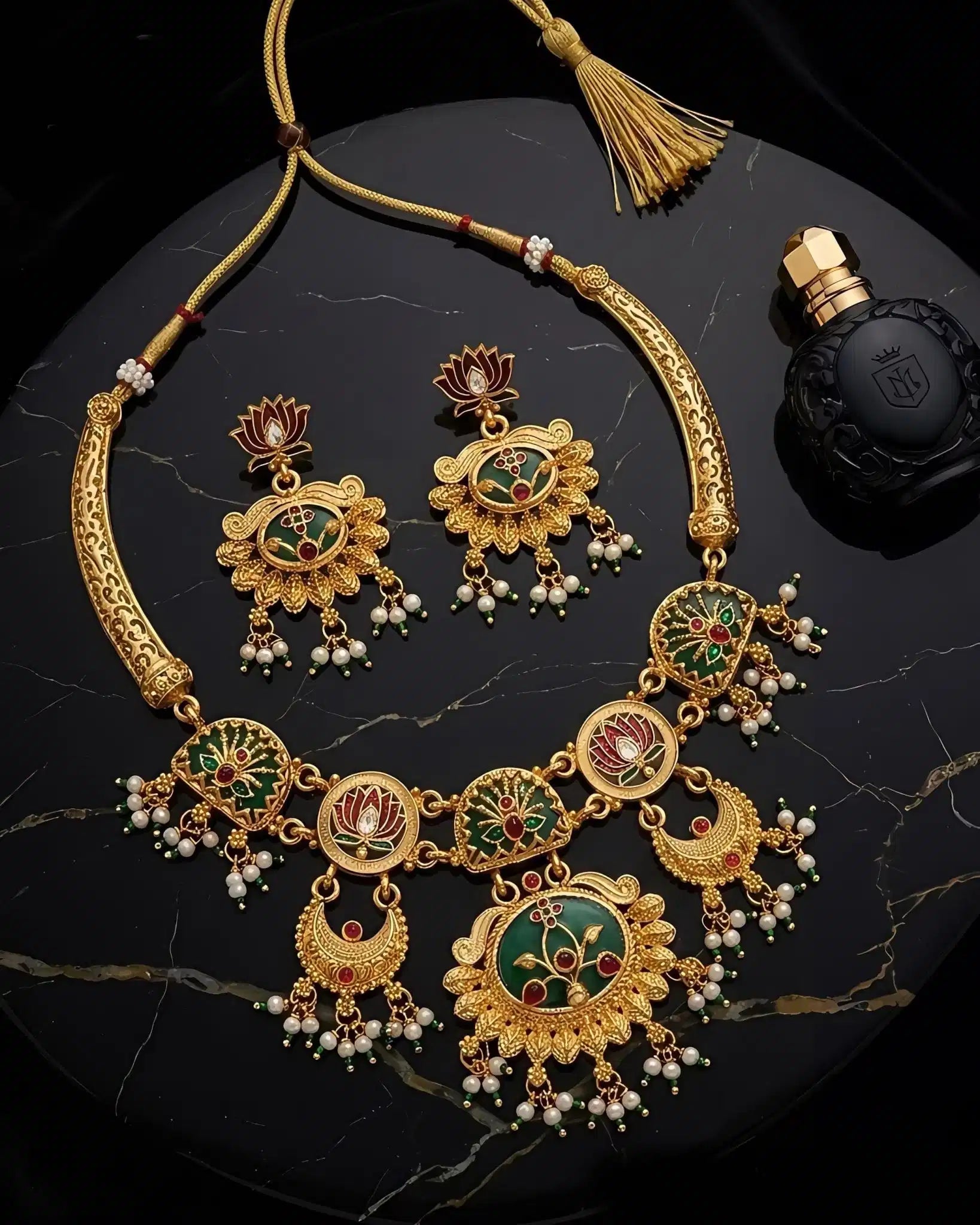 Premium Rajwadi Necklace Set