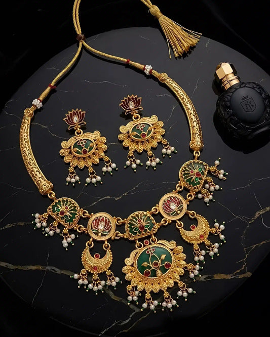 Premium Rajwadi Necklace Set
