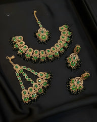 Premium Statement Necklace Earrings and Tikka Set
