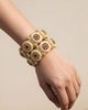 Rajwadi Kundan Bangles Set Traditional Bridal Pearl Stone Jewelry for Women