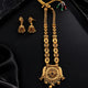 Rajwari Mala Set with Jhumka Earrings – Traditional Antique Long Necklace Set