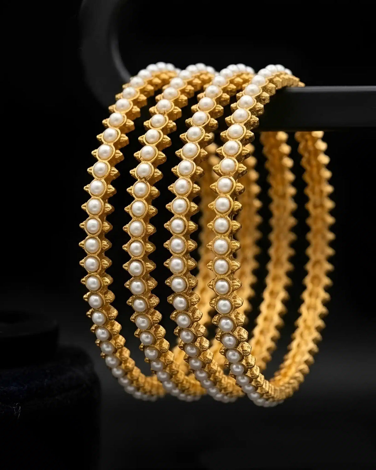 Rajwadi Pearl Bangles (4 PCS)
