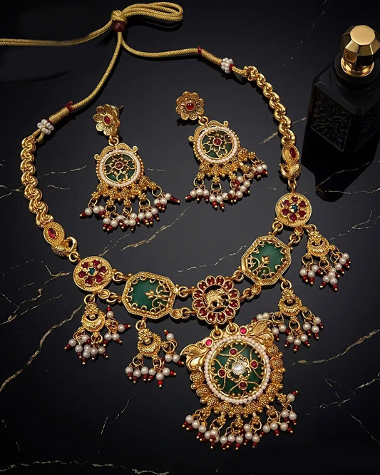 South Indian Rajwadi Necklace