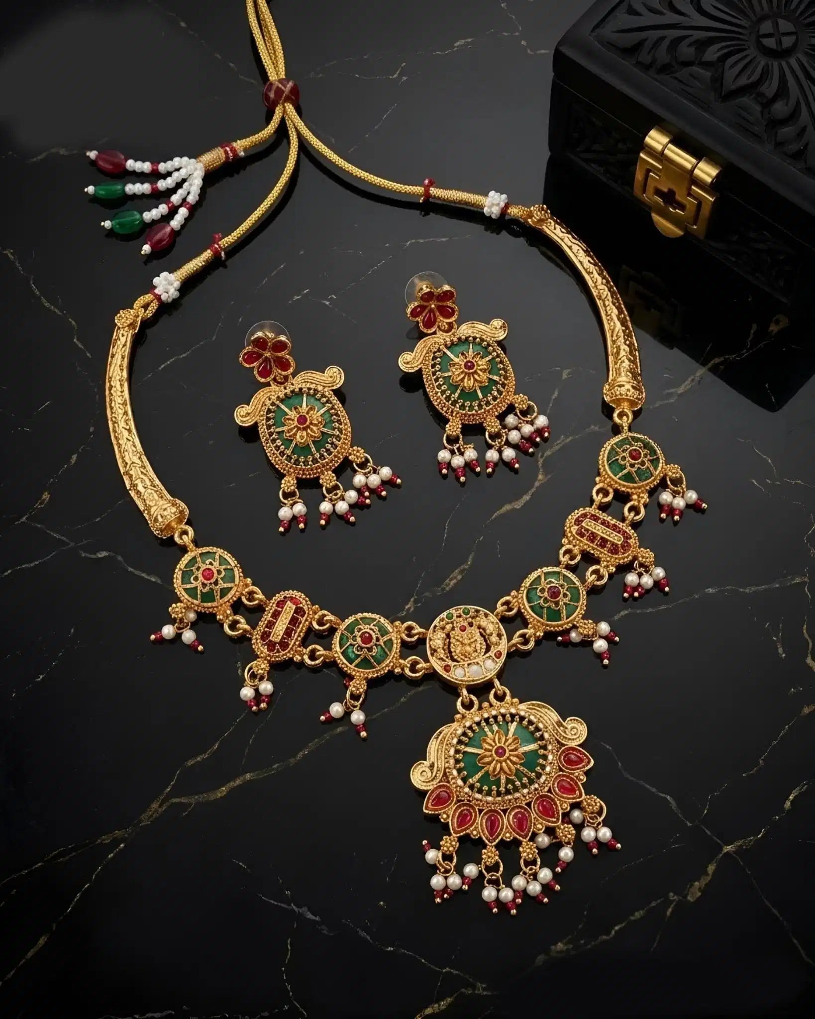 Temple Style Rajwadi Necklace