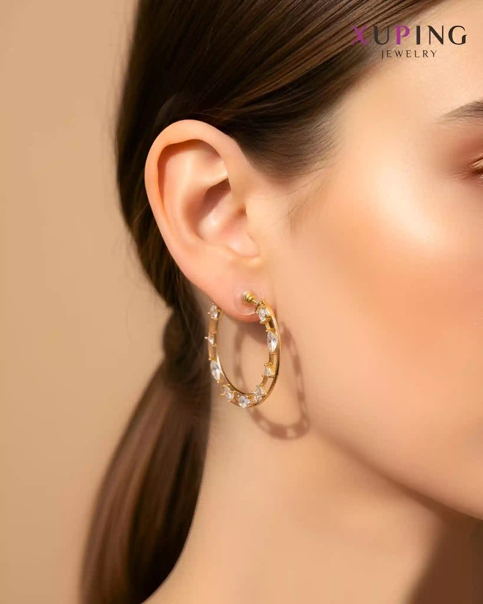 Xuping Twist Drop Earrings