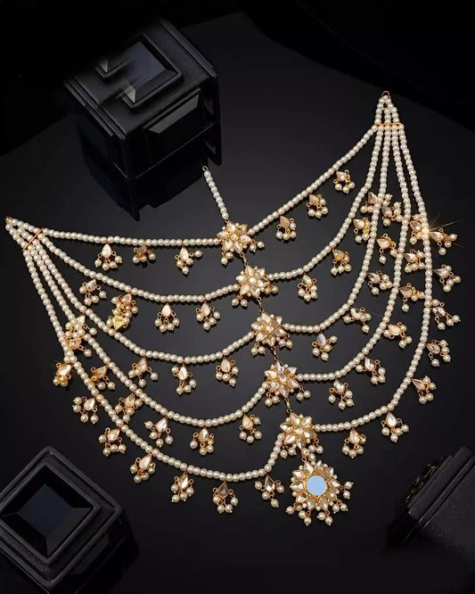 Zareen 5-Layer Sheesha Kundan Mathapatti