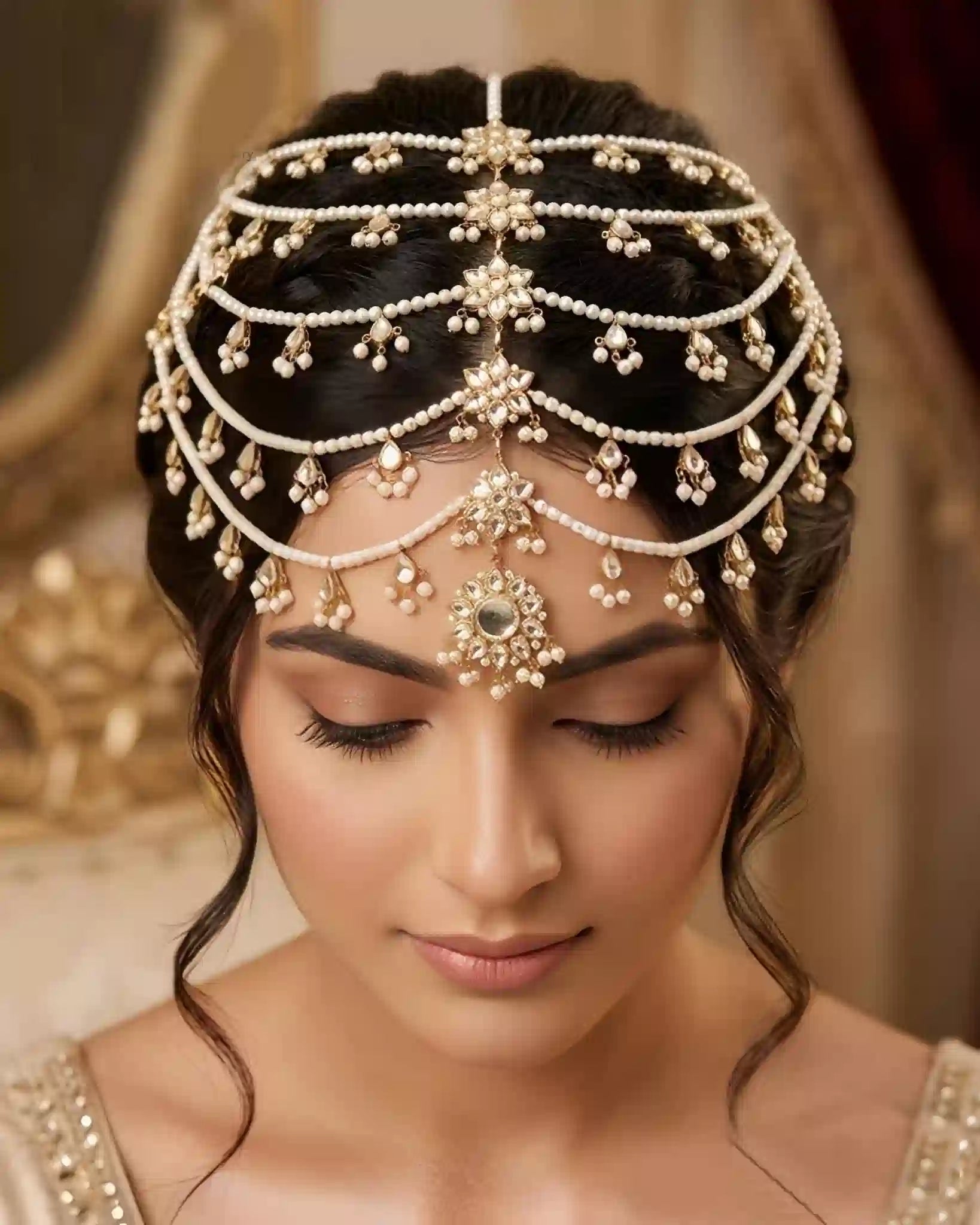 Zareen 5-Layer Sheesha Kundan Mathapatti