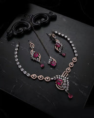 Zivara Dual Polish AD Necklace Set