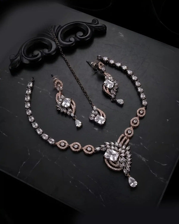 Zivara Dual Polish AD Necklace Set alternate view