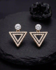 Zivara Duo Earrings Tops – Elegant Dual Design in Gold & Silver