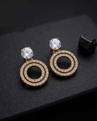Zivara Duo Earrings Tops – Modern Chic Design in Gold & Silver